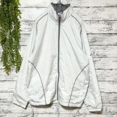 A1202　BaLeNo　ジップアップジャケット　白　フード付　シャカシャカ　S