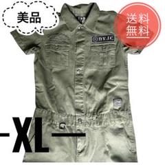 驚きの価格が実現！ ⭐︎DIVINER⭐︎刺繍入 半袖つなぎ 未使用 美品 カーキ XL パンツ