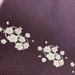 C-532▲正絹西陣織金蘭端切れ　桜・梅　刺繍 雛人形　70cm×48cm