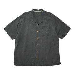 トミーバハマ シルク ジャガード 開襟 アロハシャツ キャンプシャツ 古着