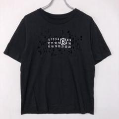 【MM6 Maison Margiela】ダメージ加工プリントTシャツ MM6 Maison Margiela プリント Tシャツ | ブラック | FARFETCH JP