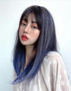 人毛100% ウィッグ ロングストレート グラデーション フルウィッグ 自然