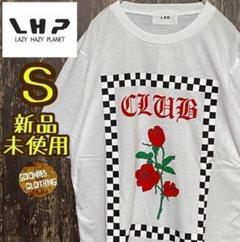 新品　lhp 半袖　Tシャツ ホワイト　タトゥー　ロゴ　ローズ　パンク 限定品