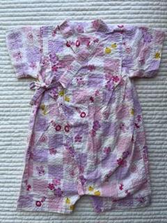 ミキハウス　ホットビスケッツ　甚平 Sサイズ　サイズ60〜70 女の子　ピンク