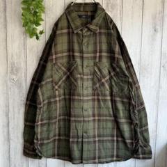 アバクロンビー&フィッチ 90s 長袖開襟チェックシャツ 緑Lゆるだ