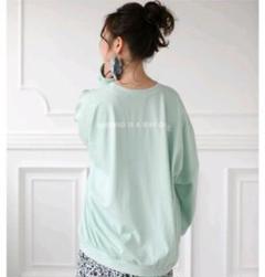 新品未使用☆ back print mite long tee