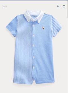 Ralph Lauren ラルフローレン 半袖ロンパース ストライプ 9M
