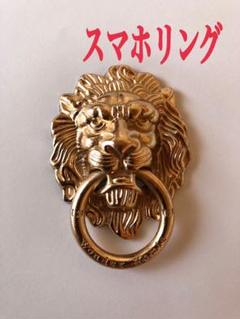 スマホリング バンカーリング アイリング ライオン Lion ゴールド