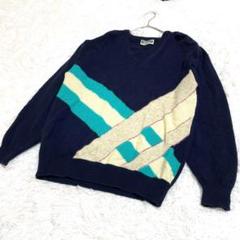 Wolsey Vネックウールセーター 40/50 ウールマーク　カジュアル