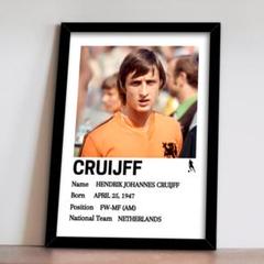 117-Johan Cruyff ヨハン・クライフ　A4額装付き　ワールドカップのサムネイル