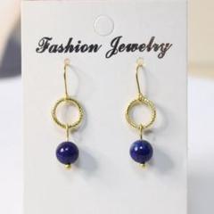 ラピスラズリ 天然石 ハンドメイド ピアス