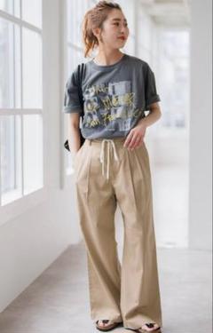 Spick & Span ピンク ワイドパンツ カラーチノパン Spick & Span（スピックアンドスパン）の「≪追加3WEB限定