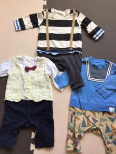 ロンパース 70 ブランシェス 3枚セット 男の子 ベビー服 ロンパース