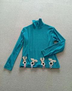 M.U SPORTS ウエサコ ミエコ ハイネック パイル シャツ トップス