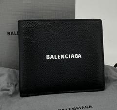 ⭐️ 極美品 バレンシアガ エブリデイ レザー 二つ折り財布 ブラック 鑑定済