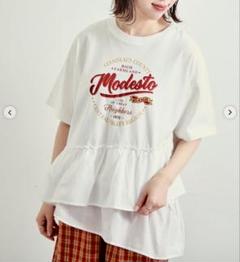 SM2 ピグメント加工ドッキングロゴTシャツ