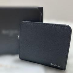 新品未使用品 現行モデル ポールスミス 折り財布 サフィアーノレザー 黒 本革