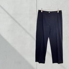 T374【VIFORE】カジュアルパンツ　八分丈　クロップド　ネイビー　大人
