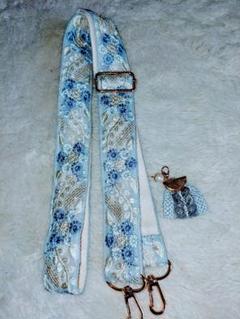 インド刺繍リボンショルダーベルト＊スマホショルダーストラップ＊カメラストラップ