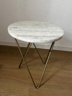 ZARA HOME ザラホーム 大理石円形テーブル 直径約45cm ZARA HOMEのオシャレな大理石のラウンドテーブルが入荷です