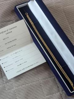 K18ゴールド アンクレットブレスレット 約20cm 証明書有り