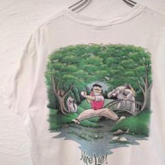 90年代　ヘインズ　バックプリント　グラフィック　　デザインTシャツ