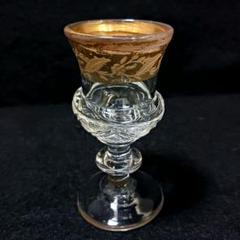 Y2590-5 オールドバカラ 金彩装飾 リキュールグラス 高さ9.5㎝ Y2590-5 オールドバカラ 金彩装飾 リキュールグラス 高さ9.5