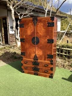 時代箪笥　民芸箪笥　装飾金具　和箪笥　欅　整理箪笥