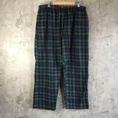 Z3660古着　チェックパンツ　パジャマパンツ　紺　緑　黒　赤　黄