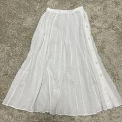 23区×LIBECO リネン フレアスカート 36 サイドボタン