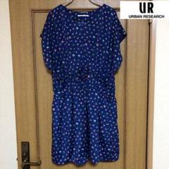URBAN RESEARCHアーバンリサーチ ワンピース FREE 花柄 ブルー