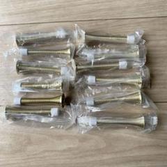 12個 ドアストッパー ゴムバンパー付き スプリングドアストッパー　金色