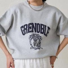 【loungedress】ジャガードロゴニット　グレー ラウンジドレスニット ジャガードロゴニットスウェット