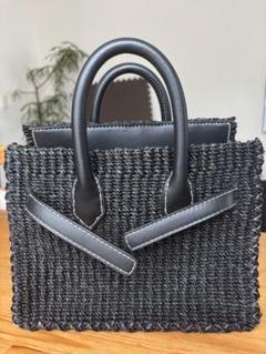 美品 SEA シー かごバッグ グレージュ Mサイズ