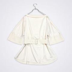 【美品】セルフォード サテンブラウス チュニック ベルト付き ペプラム