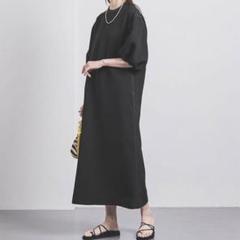 23SS♡ユナイテッドアローズCOMFY ステッチ ショートスリーブ ワンピース