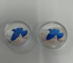 2016年 カナダ ルリツグミ 20ドル銀貨 シルバー コイン 2枚　純銀コイン 2016年 カナダ ルリツグミ 20ドル銀貨 シルバー コイン 2枚 純銀