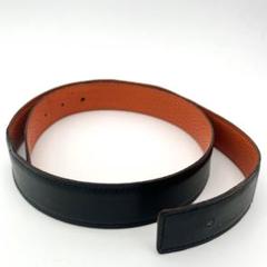 希少カラー　エルメス　ベルト　ブラック　オレンジ　レザー　リバーシブル　80のサムネイル