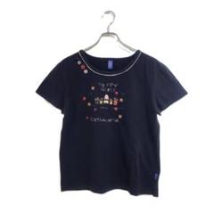 しまむら 半袖Tシャツ 黒 3L アニマル柄 ゆったり カジュアル かわいい