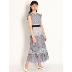 カラーブロッキングレースワンピース SAX SNIDEL