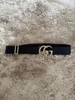 GUCCI GGロゴ ブラック ストレッチベルト GUCCI GGロゴ ブラック ストレッチベルト