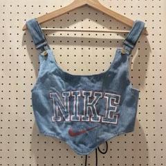 新品　NIKE リメイク　デニムビスチェ　フリーサイズ 新品 NIKE ナイキ リメイク デニムビスチェ フリーサイズ - メルカリ