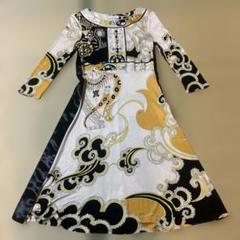 【美品】EMILIO PUCCI プッチ柄 膝丈ワンピース ベルスリーブ ブルー Yahoo!オークション - 【良品】EMILIO PUCCI プッチ柄 膝丈
