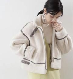 美品◼️JILL by JILL STUART◼️フライトジャケット ボア白 S