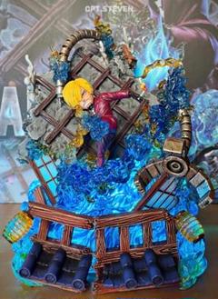 ワンピース　サンジ　フィギュア　ブルーファイア　ガレージキット ワンピース One pieceサンジ フィギュア GK ガレージキット