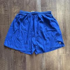 00s Champion 青 スウェットショートパンツ ショーツX(40-42)