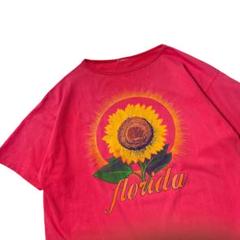 90’s 向日葵 ひまわり フロリダ アート シングルステッチ Tシャツ