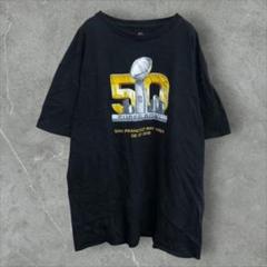 【k4012】USA古着00sスーパーボウルNFLプリント半袖ビッグTシャツXL