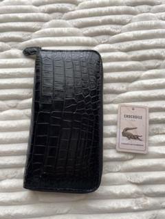 クロコダイルレザー ブラック長財布