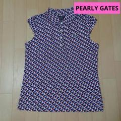 PEARLY GATES - PEARLY GATES  ノースリーブ トップス  サイズ0(s) PEARLY GATES ピンク ノースリーブポロシャツ Oサイズ 日本製